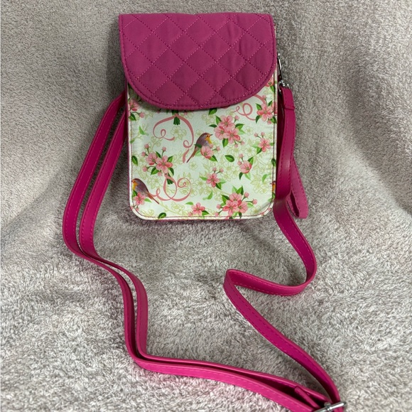 Danbury Mint Handbags - Quilted Pink Floral Crossbody Bag; Willabee & Ward Collections – Danbury Mint